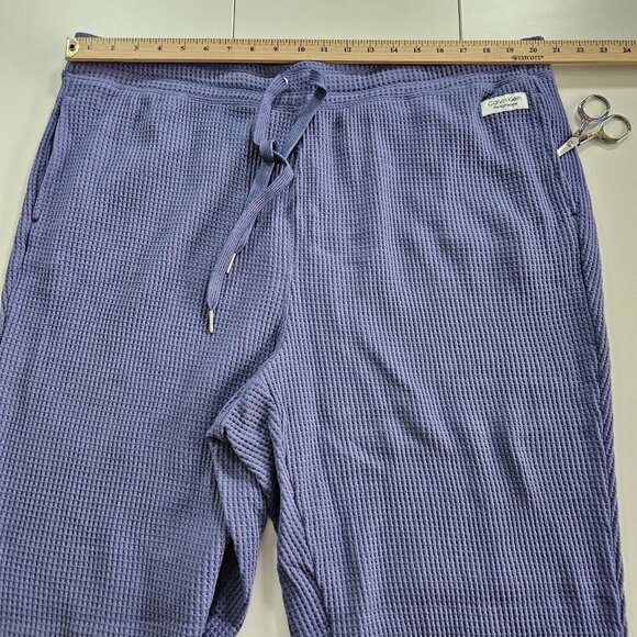 Calvin Klein Sweatpants Womens 3X Blue Waffle Thermal Active Lounge Performance - Picture 4 of 15